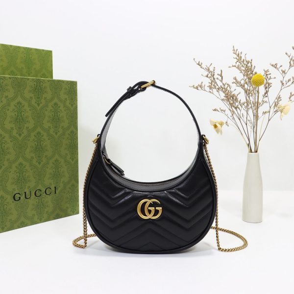 Gucci GG Marmont Half-Moon-Shaped Mini Bag