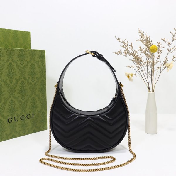 Gucci GG Marmont Half-Moon-Shaped Mini Bag