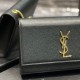 YSL KATE MEDIUM CHAIN BAG IN GRAIN DE POUDRE EMBOSSED LEATHER