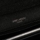 Saint Laurent Chain-strap YSL-plaque grained-leather wallet